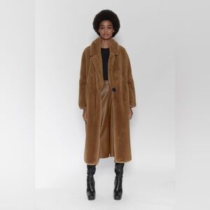 ZARA Brown Fur Teddy Coat - Size Medium